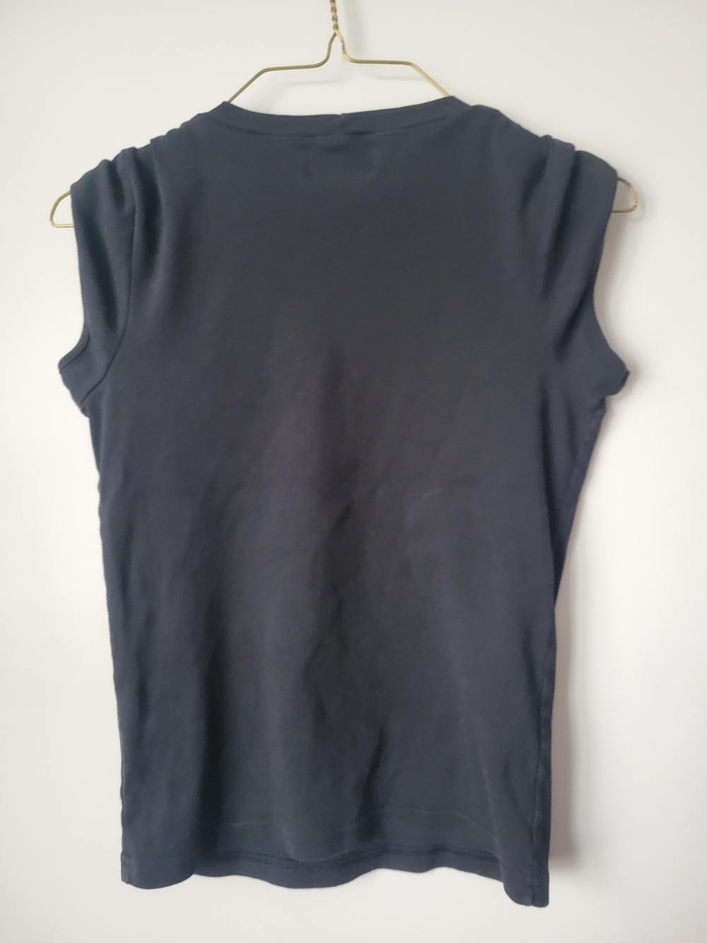 Juicy Couture Black Sleeveless Ruched-Shoulder Tank Top - Picture 2 of 4
